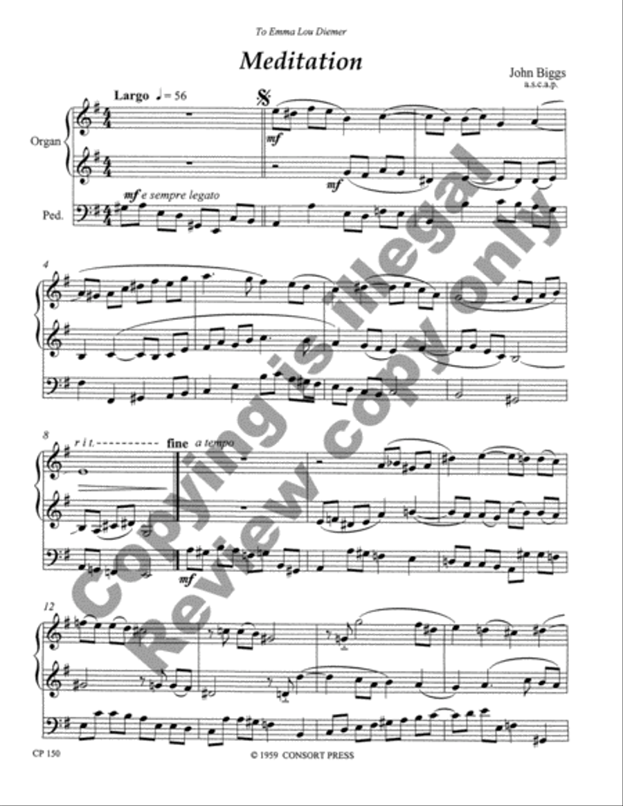 Meditation Organ Solo scores gallery preview page 5