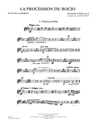 La Procession du Rocio (arr. Alfred Reed) - Bb Tenor Saxophone
