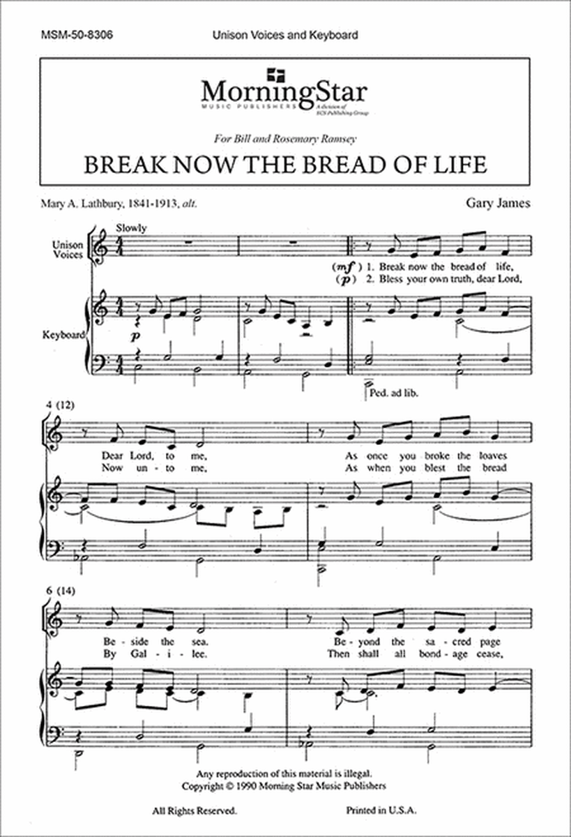 Break Now the Bread of Life