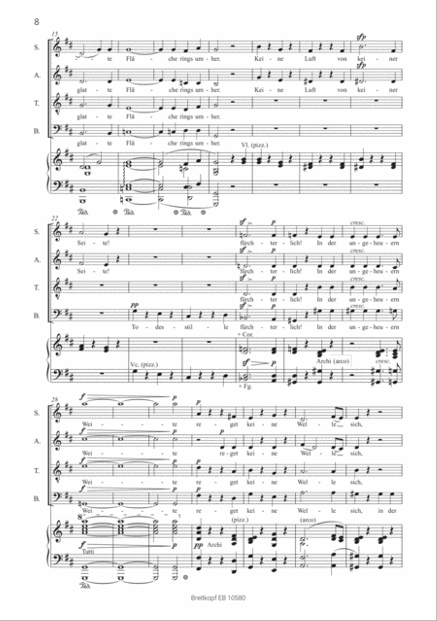 Calm Sea and Prosperous Voyage Op. 112 4-Part scores gallery preview page 3