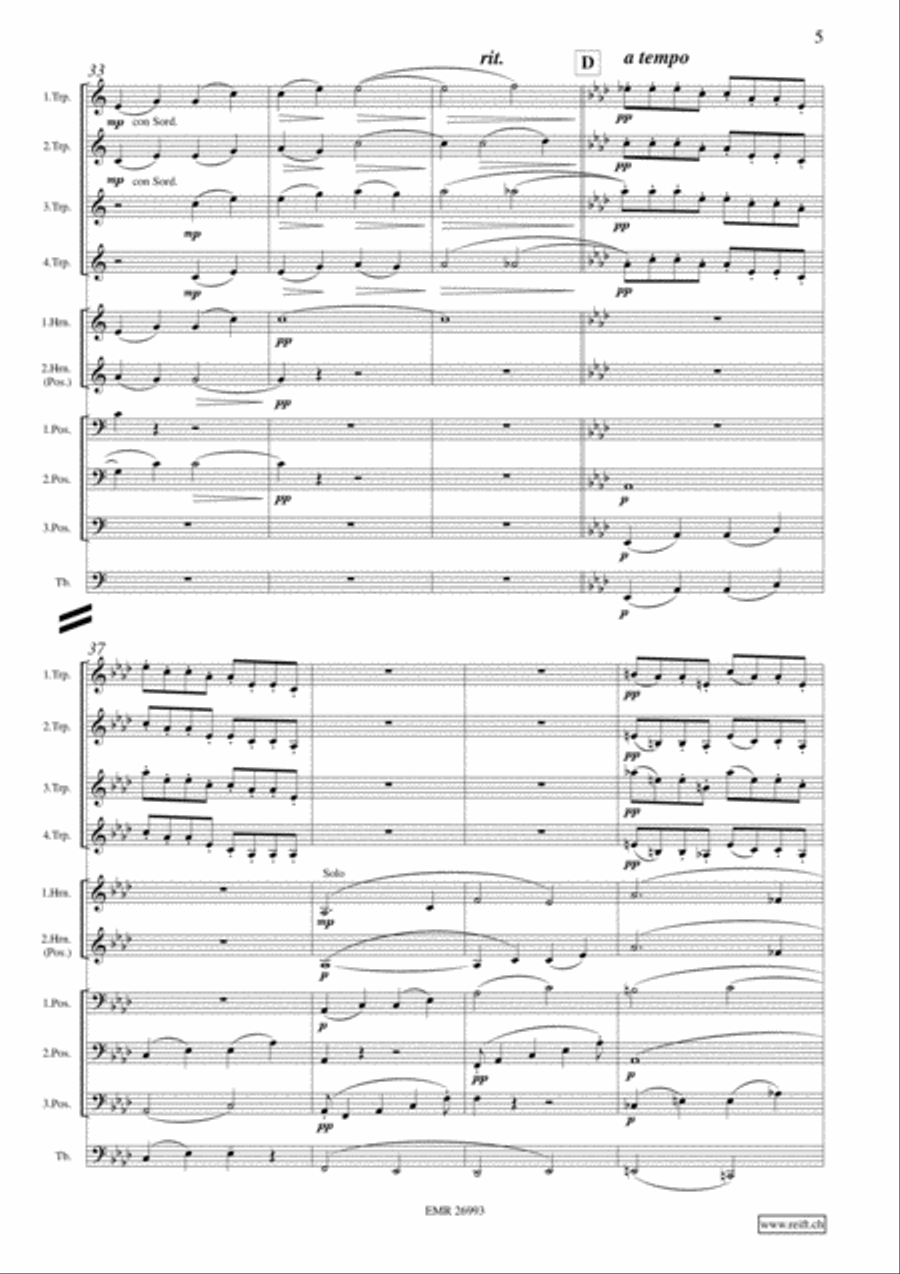 Abendsegen & Pantomime Brass Ensemble scores gallery preview page 7
