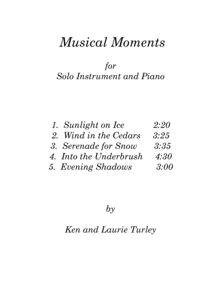 Musical Moments for Piano and Soloist Vol. 1 image number null