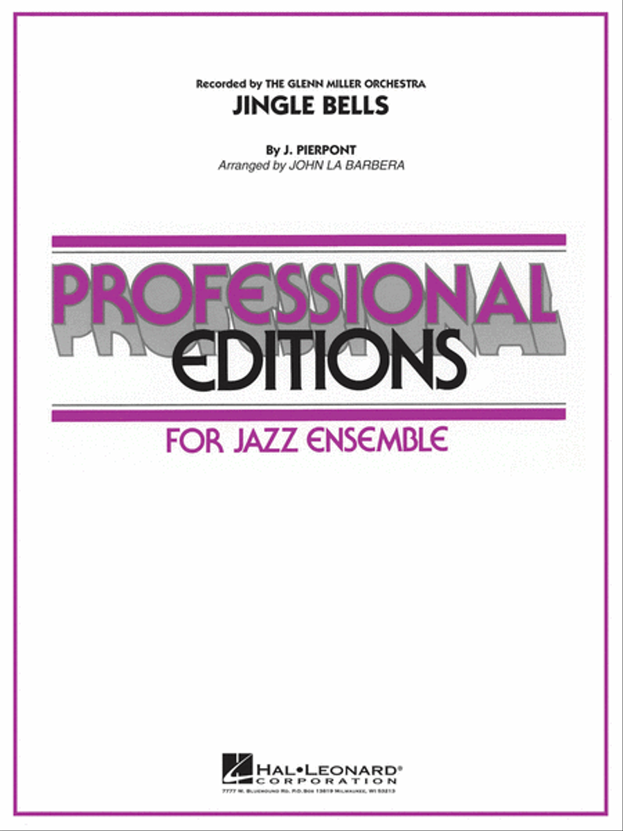 Jingle Bells (as recorded by The Glenn Miller Orchestra) Jazz Ensemble scores gallery preview page 1