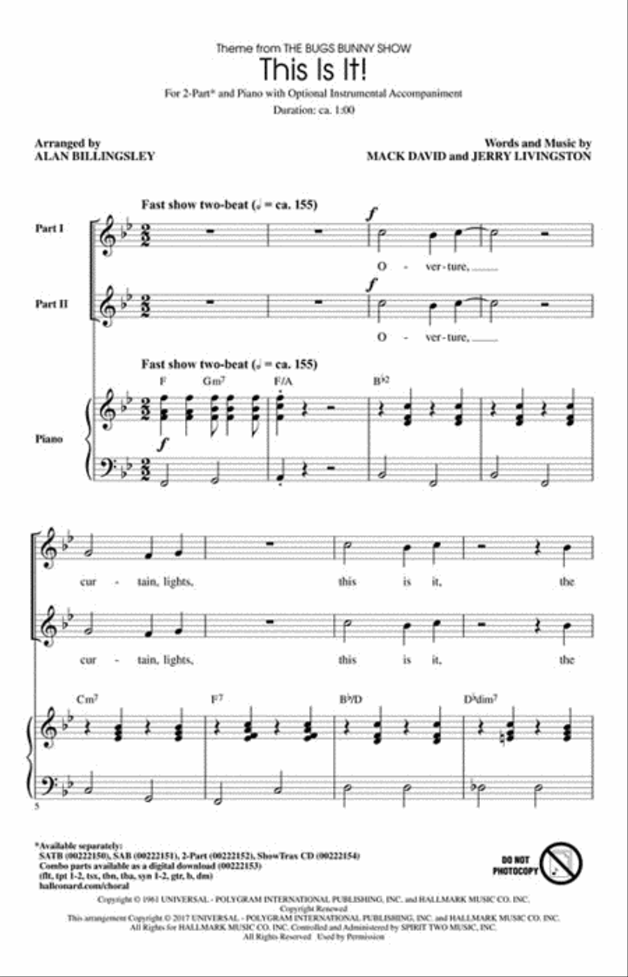 This Is It! This Is It! 2-Part scores gallery preview page 2