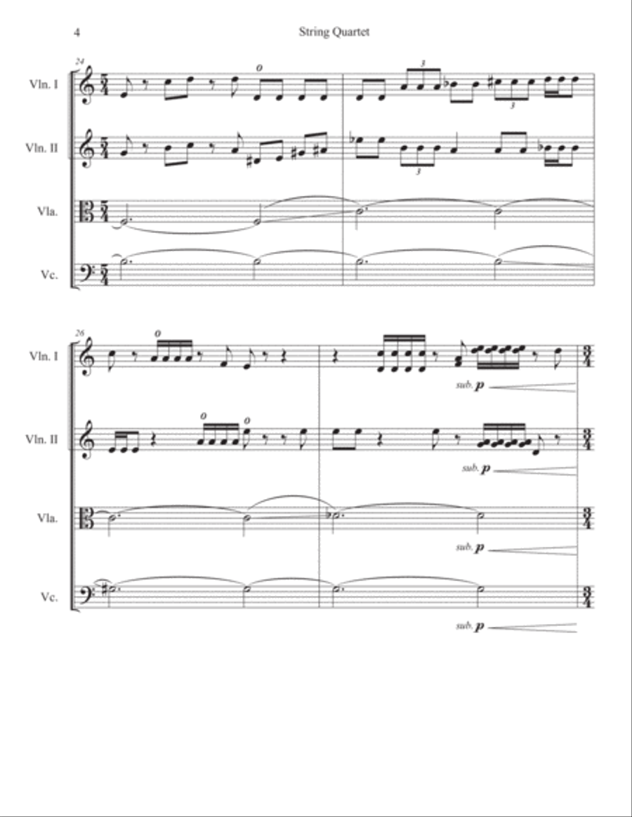 String Quartet No. 1 String Quartet No. 1 String Quartet scores gallery preview page 4