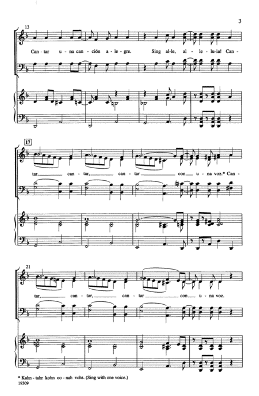 ¡Cantar! (Sing!) ¡Cantar! (Sing!) Choir scores gallery preview page 2