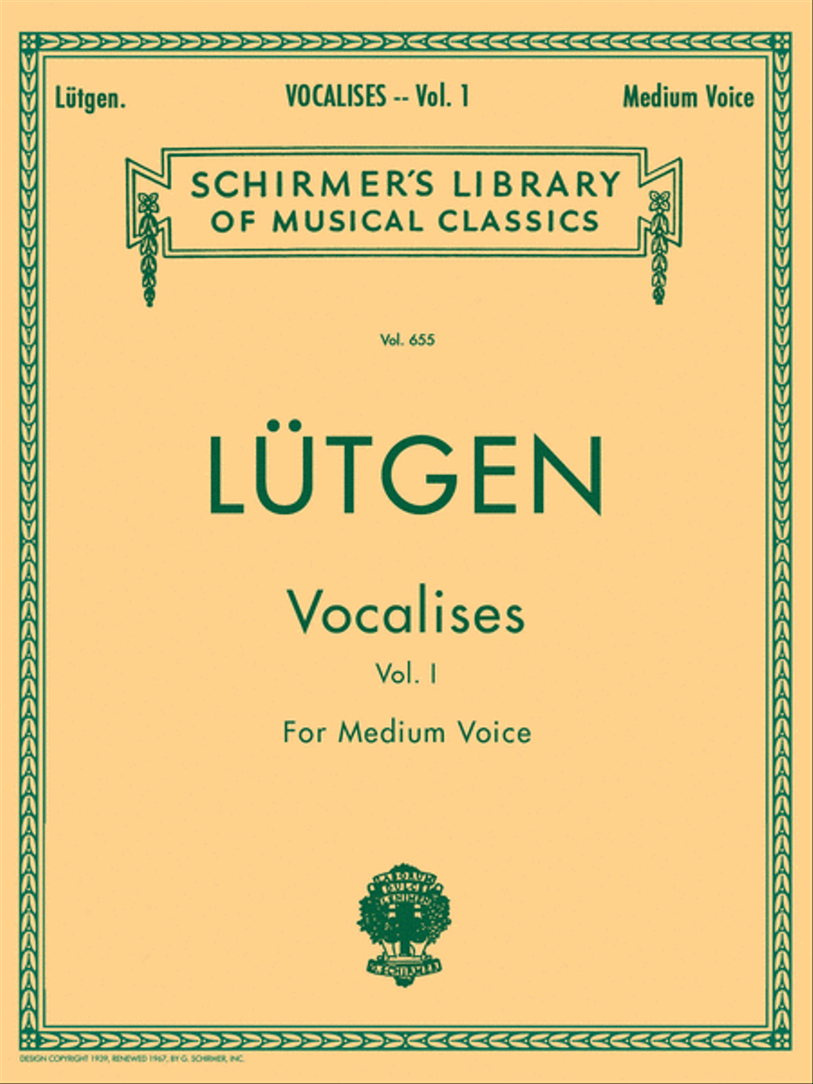 Vocalises (20 Daily Exercises) – Book I Medium Voice - Sheet Music