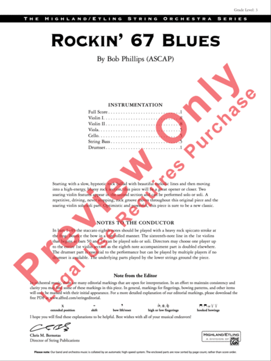 Rockin' 67 Blues String Orchestra scores gallery preview page 2