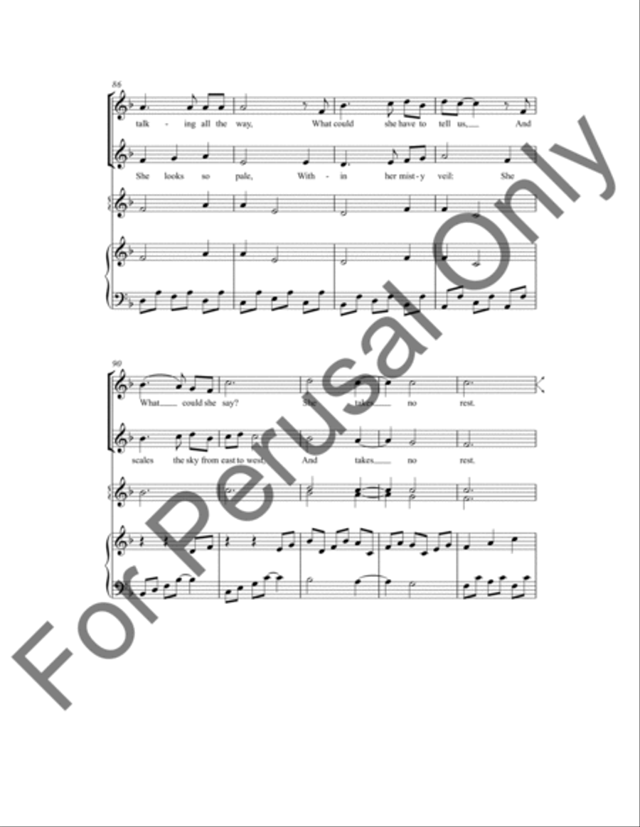 Is The Moon Tired? (Choral Score) SSA scores gallery preview page 9