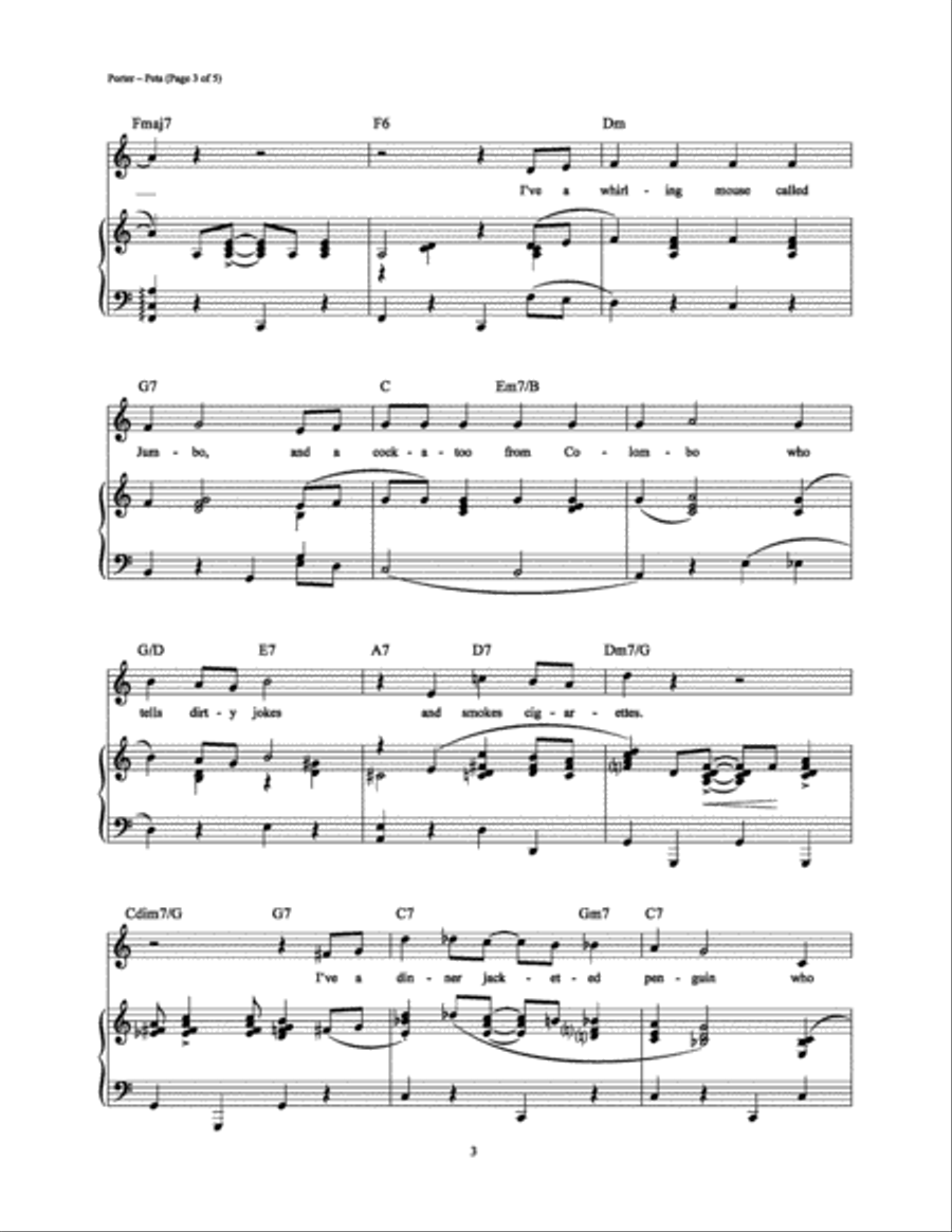 Pets Piano, Vocal, Guitar scores gallery preview page 3