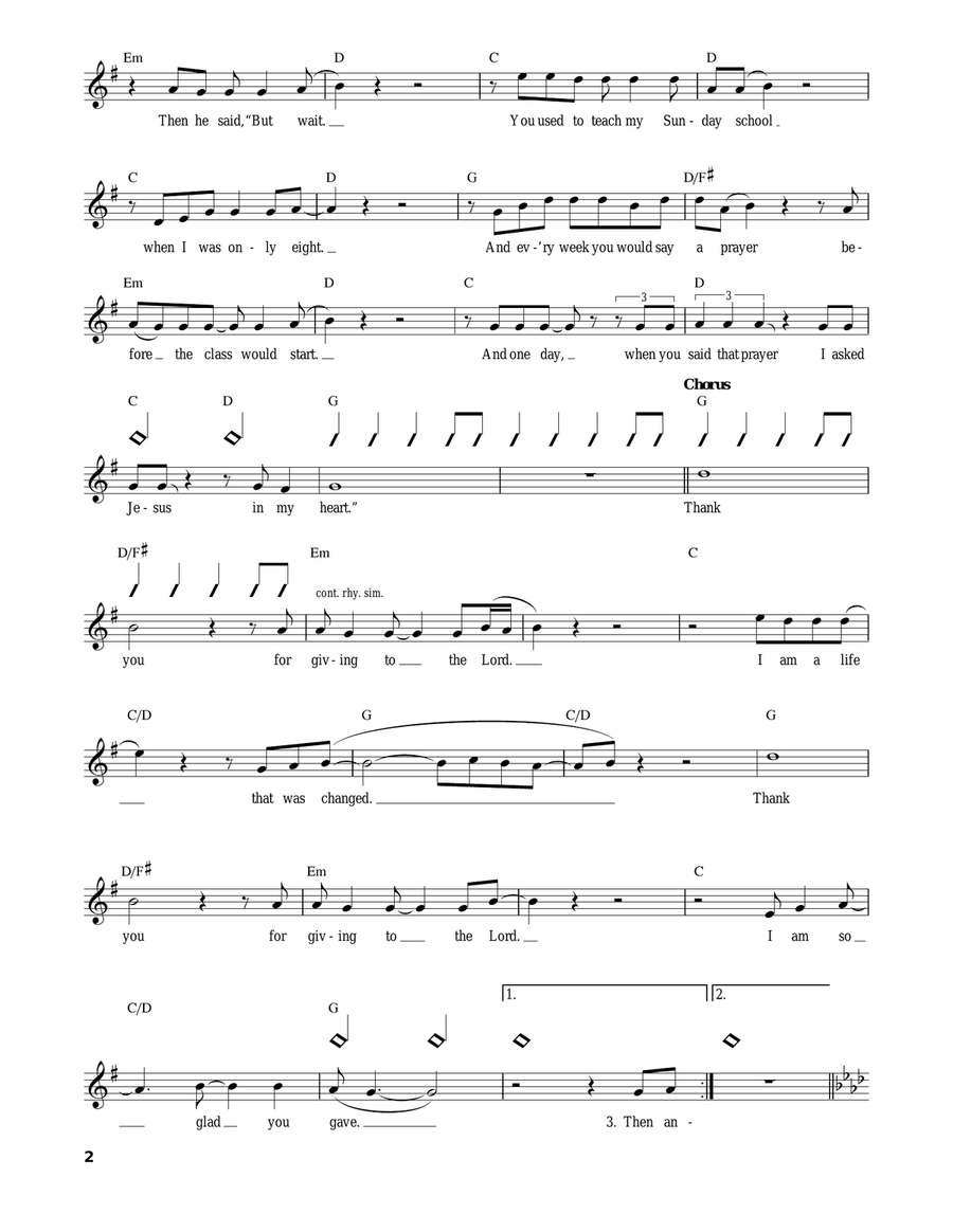 Thank You Thank You Acoustic Guitar scores gallery preview page 2