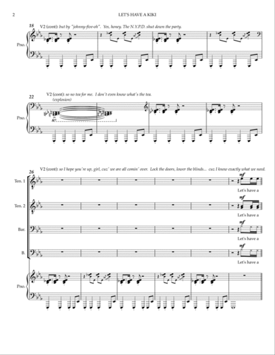 Let's Have A Kiki TTBB scores gallery preview page 2