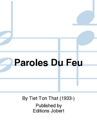 Book cover for Paroles Du Feu