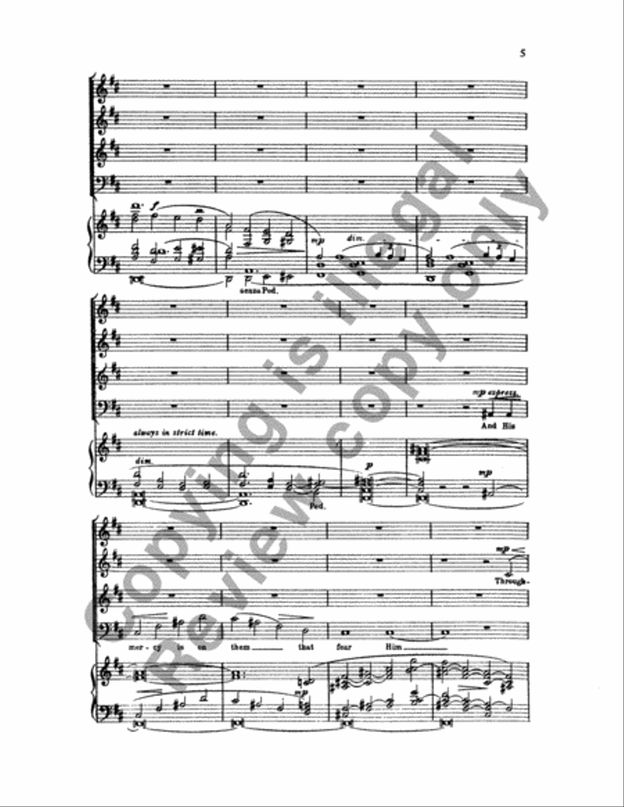 Magnificat & Nunc Dimittis in D 4-Part scores gallery preview page 20