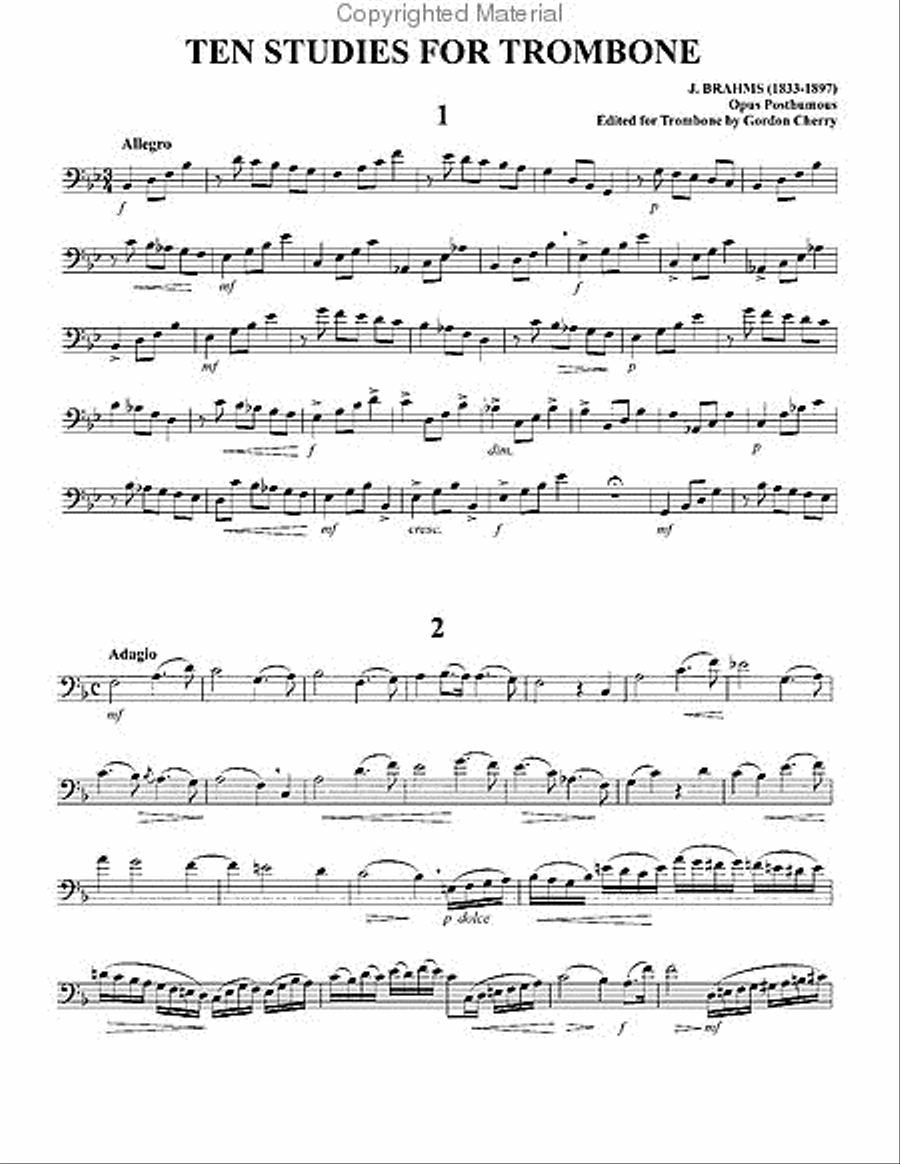 Ten Studies for Trombone Trombone Solo scores gallery preview page 3