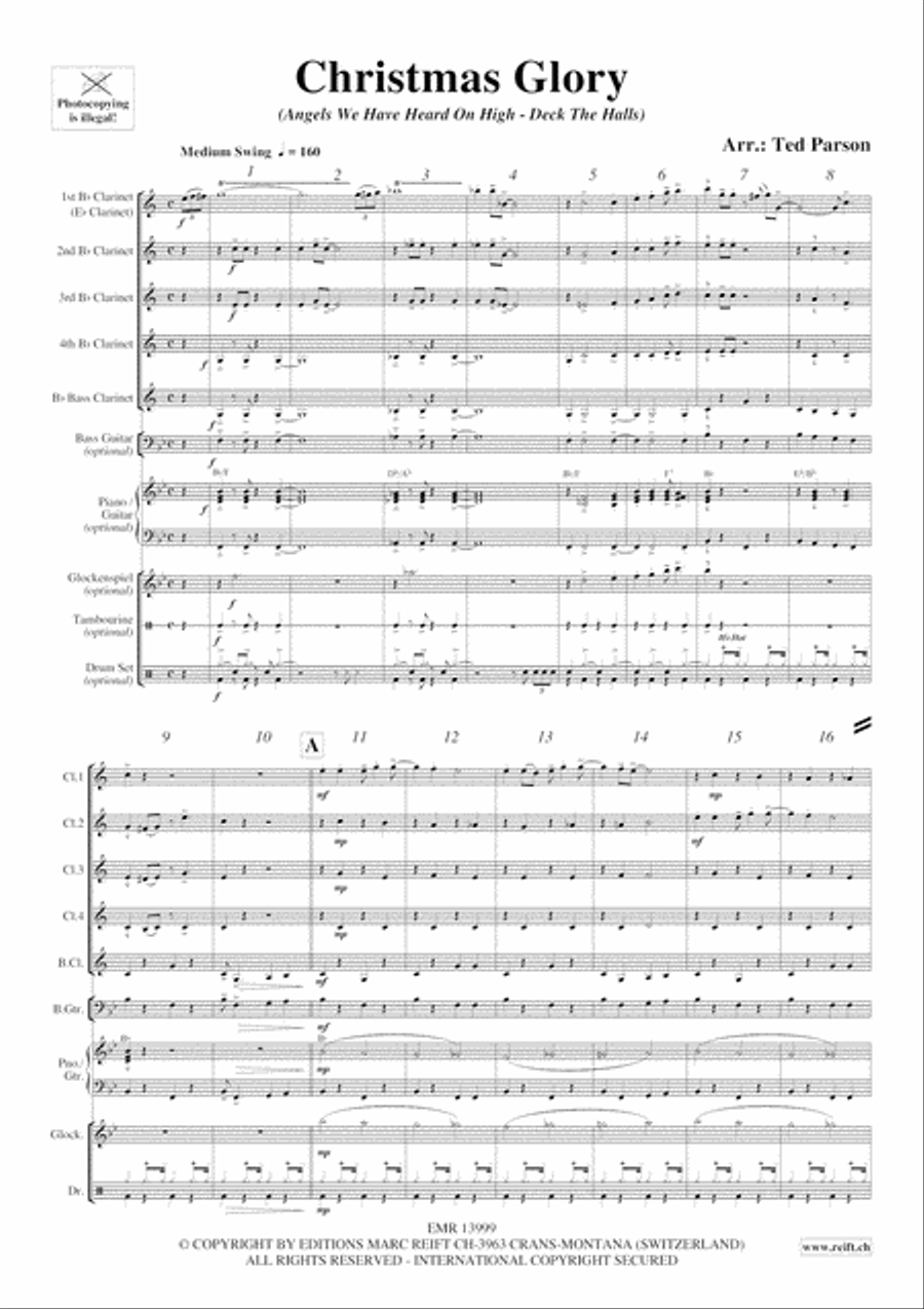 Christmas Glory Christmas Glory Clarinet Quintet scores gallery preview page 4