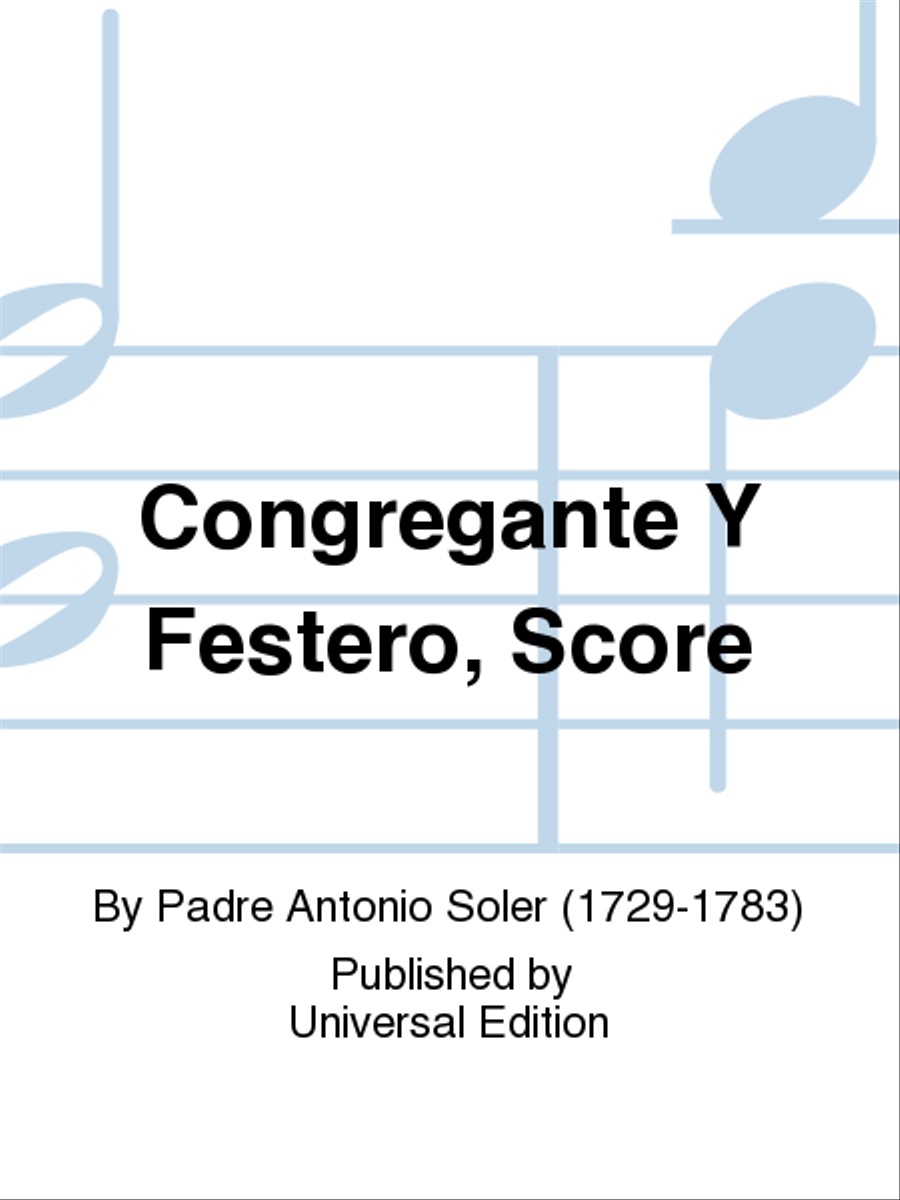 Congregante Y Festero, Score Score scores gallery preview page 1