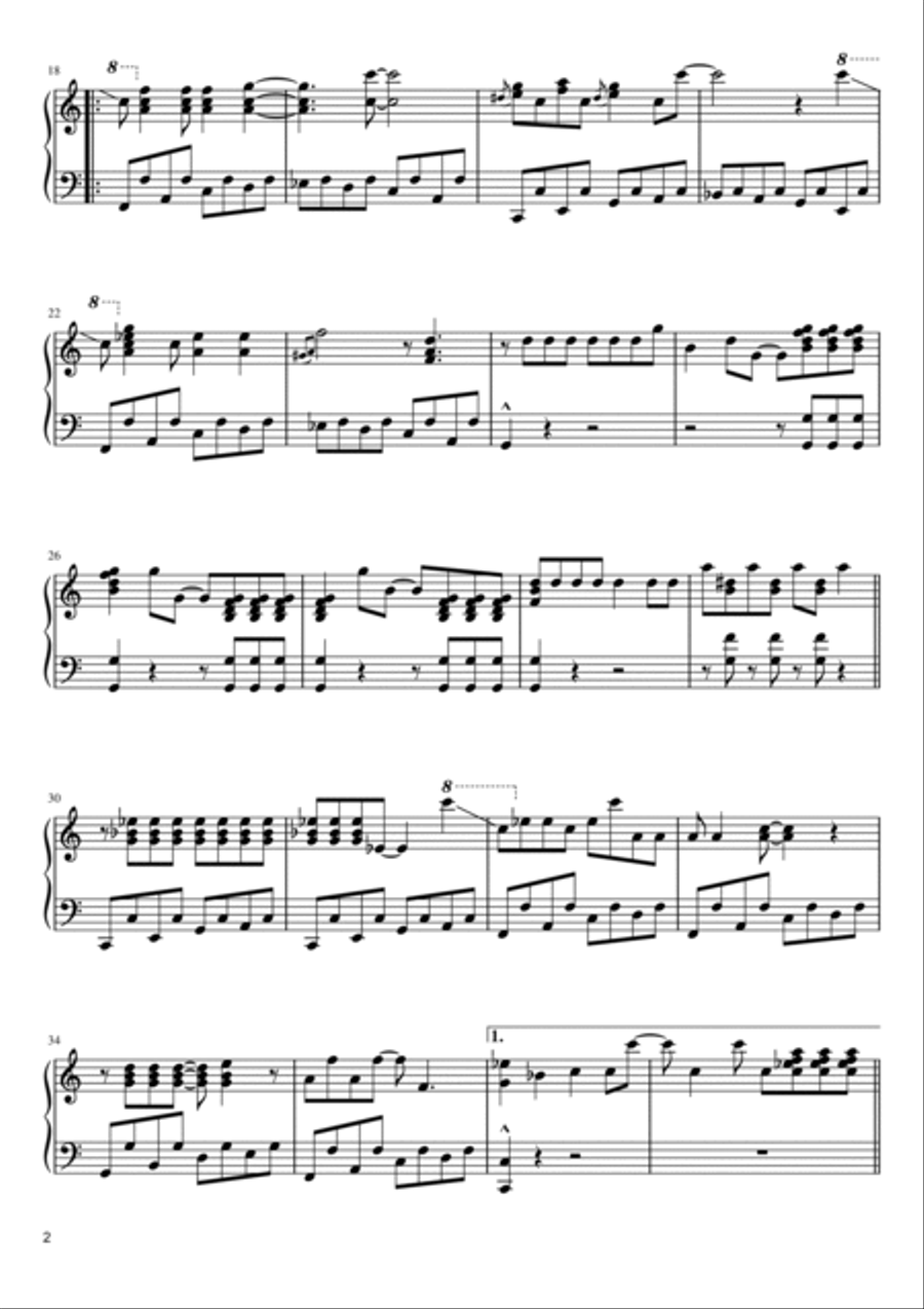 Great Balls Of Fire Piano Solo scores gallery preview page 2