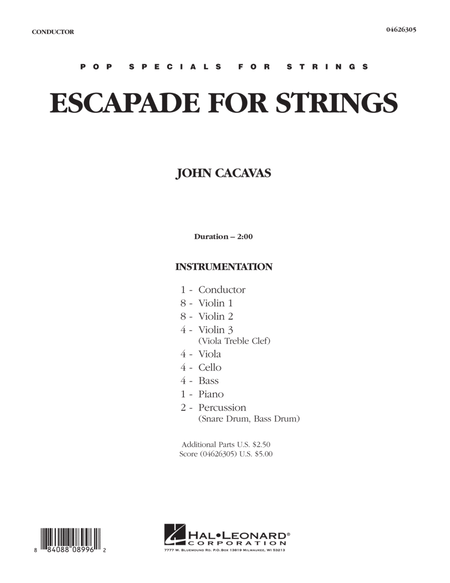 Escapade for Strings - Full Score