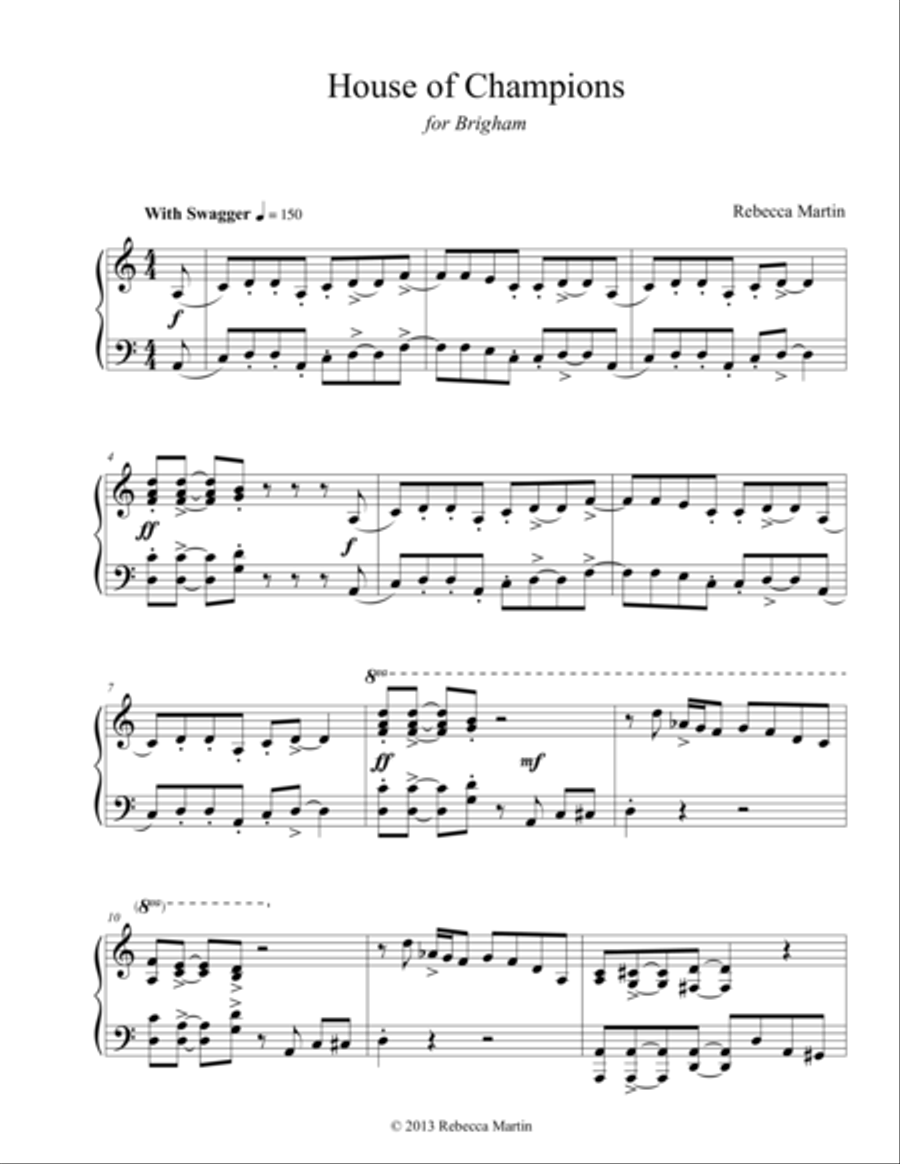 House of Champions Piano Method scores gallery preview page 1