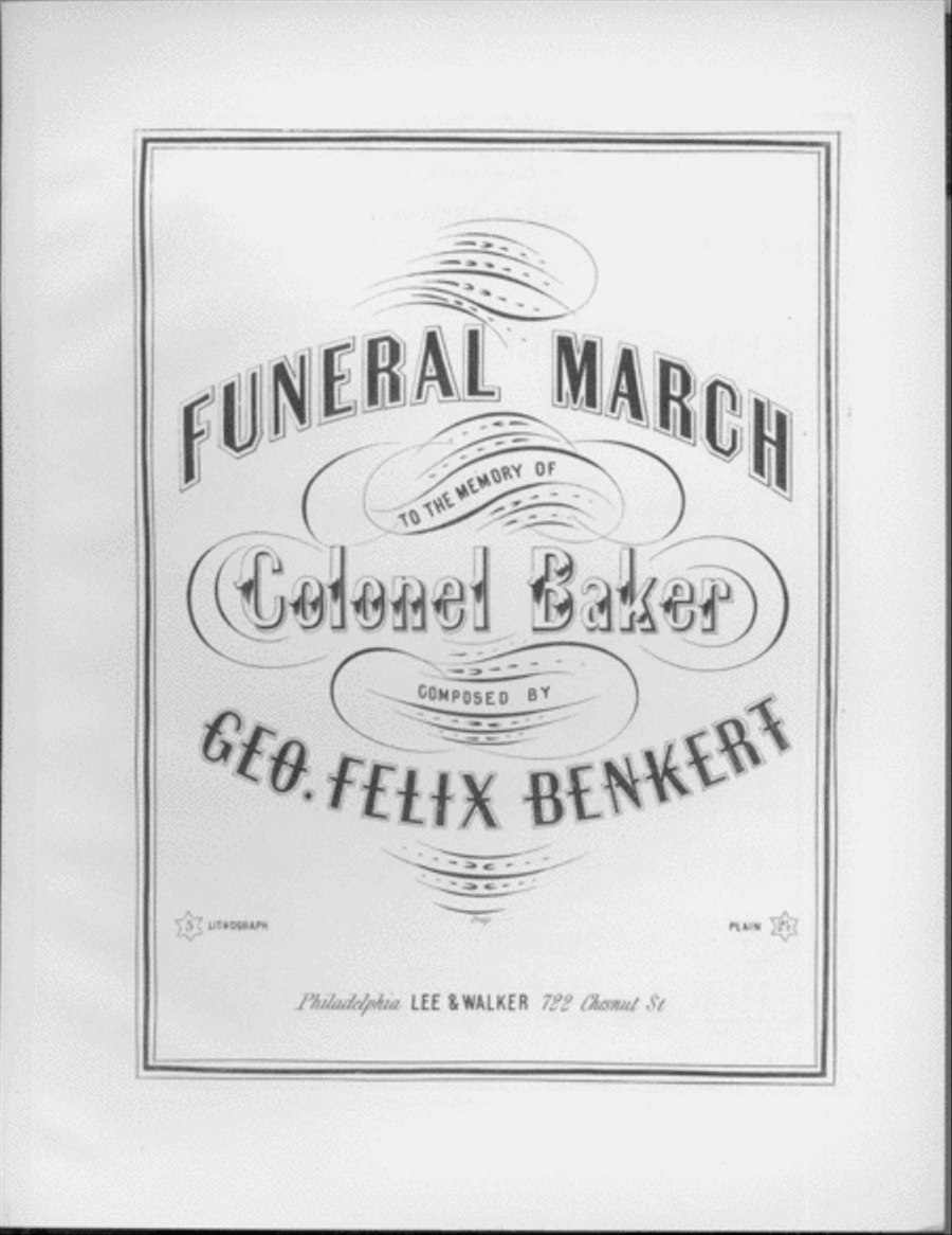 Funeral March to the Memory of Colonel Baker Piano Solo scores gallery preview page 2