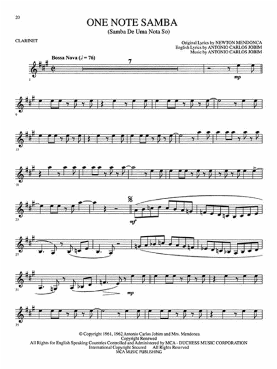 Jazz & Blues Clarinet Solo scores gallery preview page 5