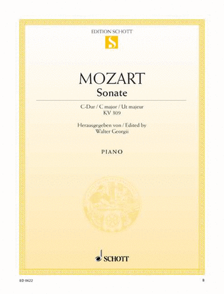 Book cover for Sonata C major, K. 309