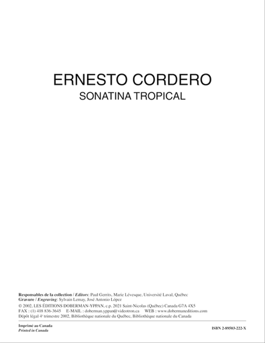 Sonatina Tropical Sonatina Tropical Classical Guitar scores gallery preview page 1