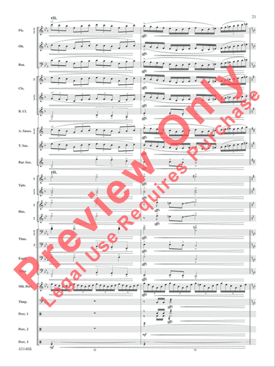 At the Movies---The Classics Concert Band scores gallery preview page 22