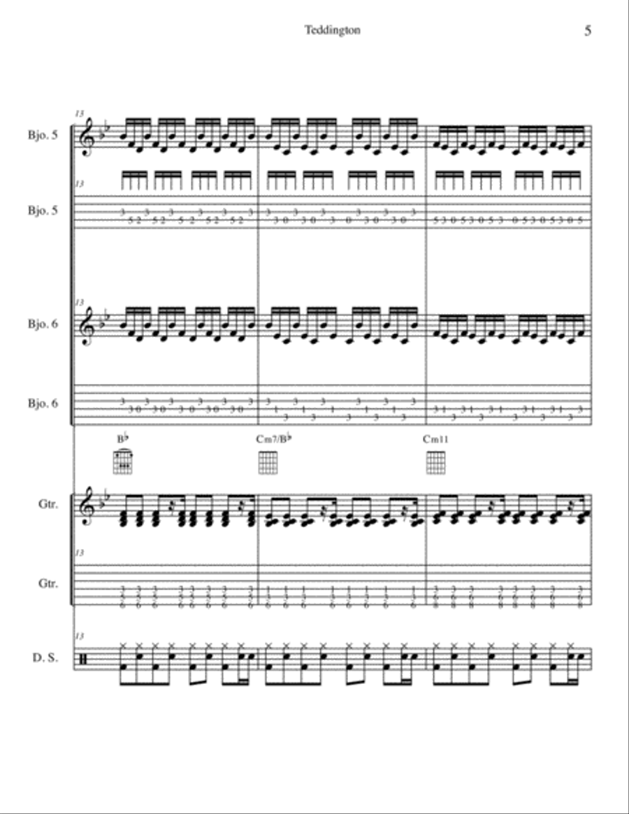 Teddington from Forgotten Lands Small Ensemble scores gallery preview page 5