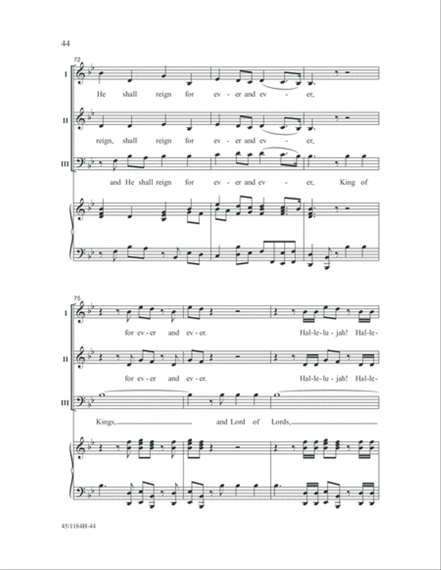 Messiah 3-Part scores gallery preview page 44