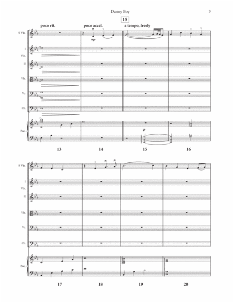 Danny Boy - Violin, Piano, and String Orchestra image number null