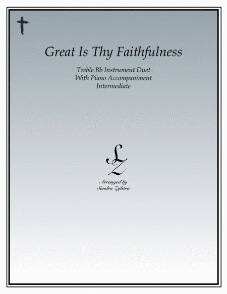 Great Is Thy Faithfulness (treble Bb instrument duet) image number null