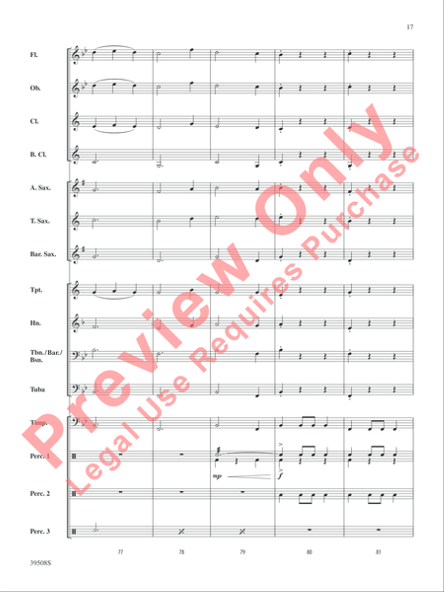 Bring Your Drums, Jeanette, Isabella Concert Band scores gallery preview page 18