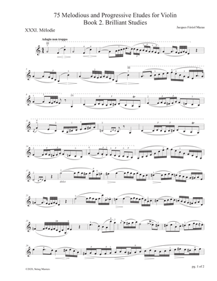 Mazas 75 Melodious & Progressive Etudes for Violin Book 2, No. 31