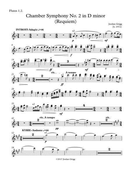 Chamber Symphony No 2 in D minor (Requiem) PARTS