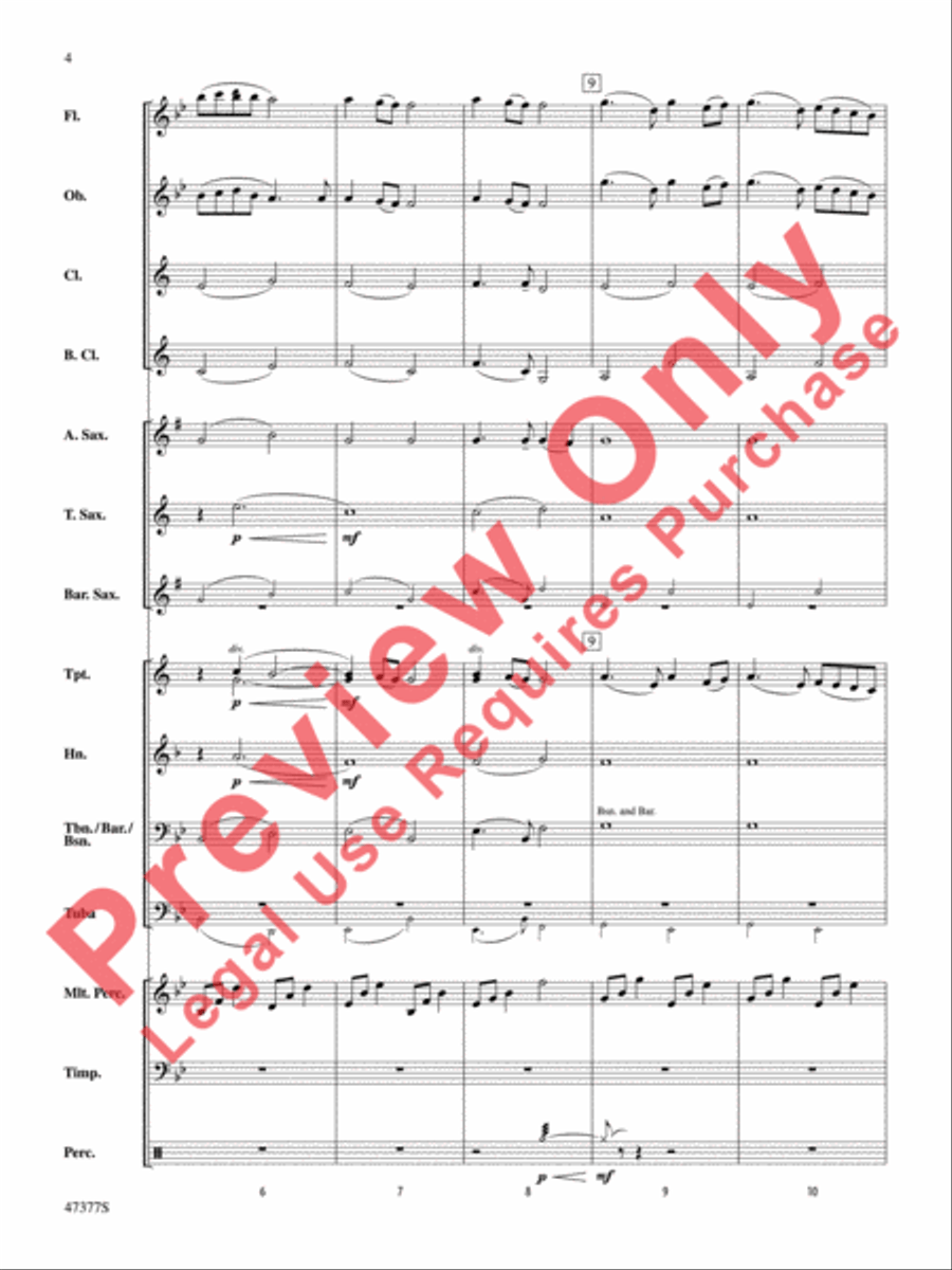 Salamander Eyes Salamander Eyes Concert Band scores gallery preview page 5