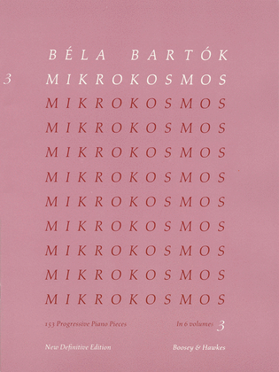 Book cover for Mikrokosmos Volume 3 (Pink)
