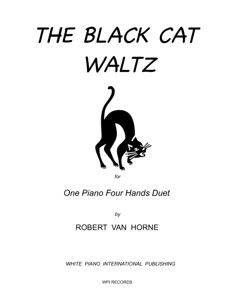 THE BLACK CAT WALTZ (One Piano / Four Hands) By Robert Van Horne 1 Piano, 4-Hands scores gallery preview page 1