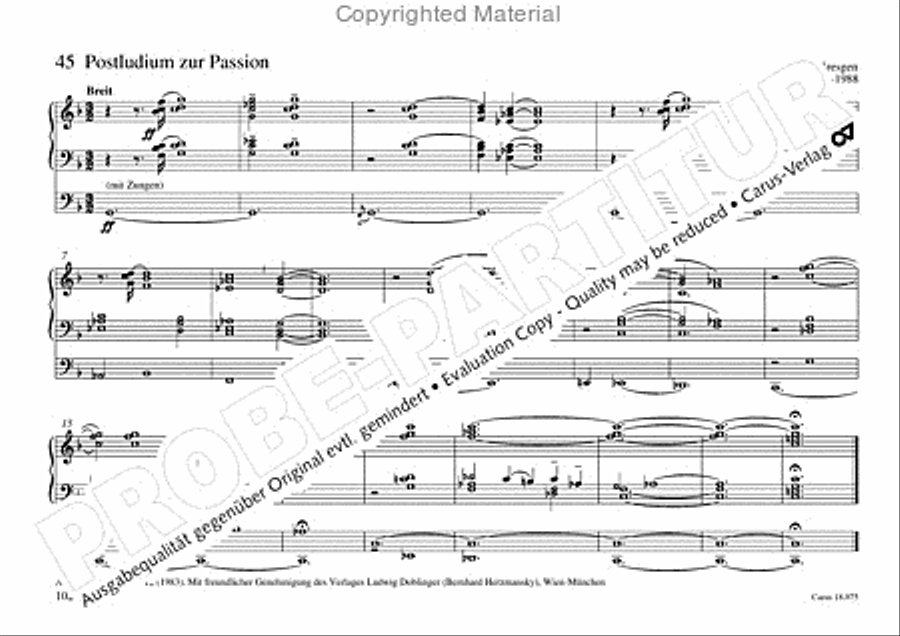 Freiburger Orgelbuch: Stammteil Organ Solo scores gallery preview page 103