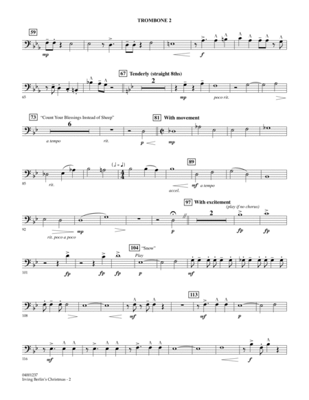 Irving Berlin's Christmas (Medley) - Trombone 2