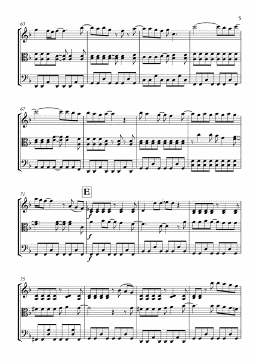 Don't Stop Me Now String Trio scores gallery preview page 6