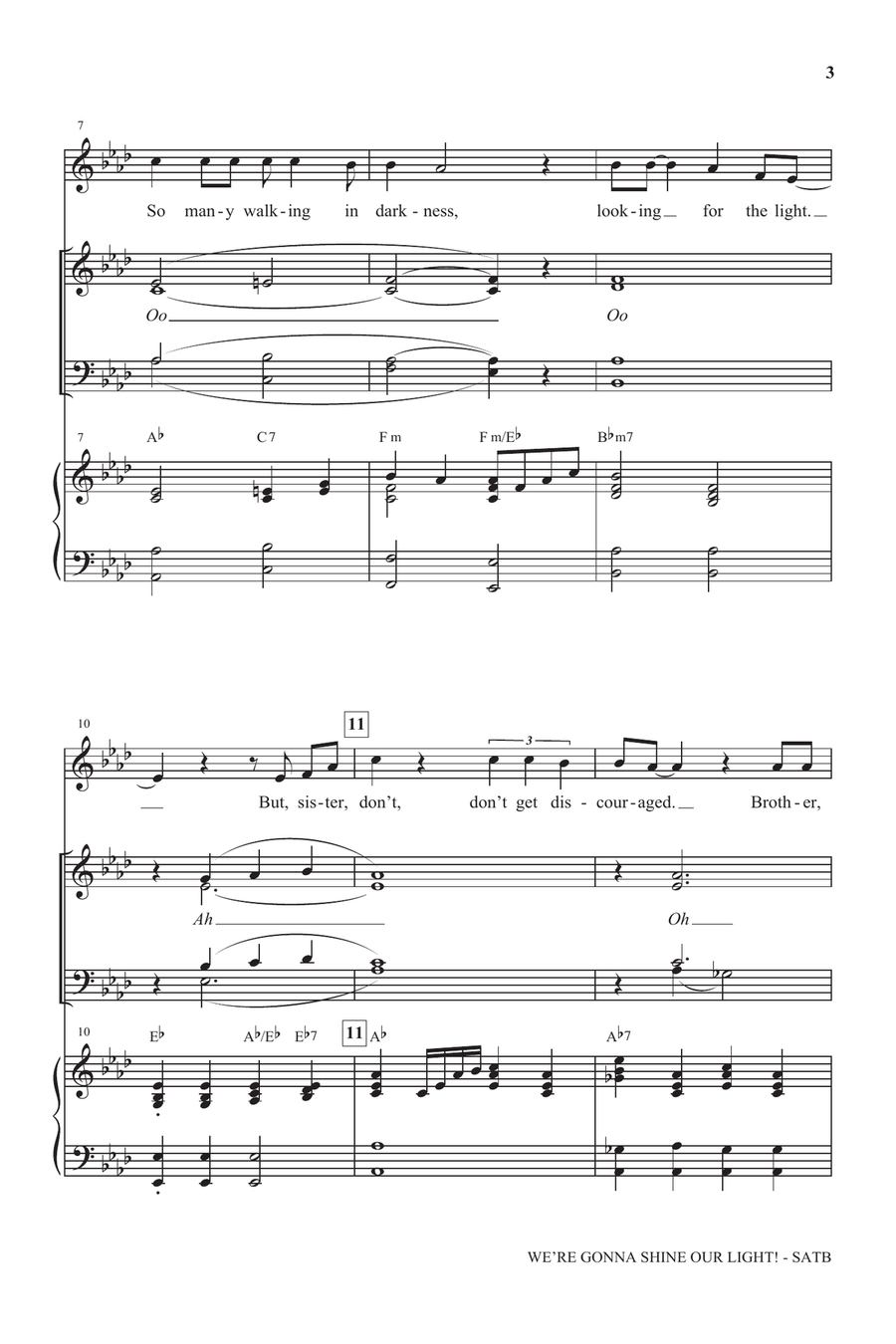 We're Gonna Shine Our Light! 4-Part scores gallery preview page 2