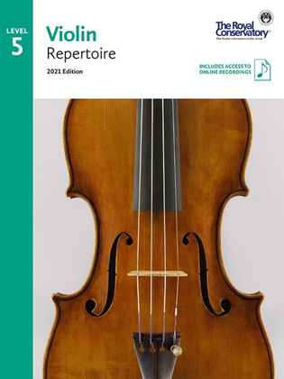 Book cover for Violin Repertoire 5, 2021 Edition