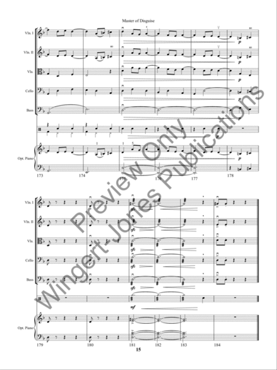 Master of Disguise String Orchestra scores gallery preview page 18