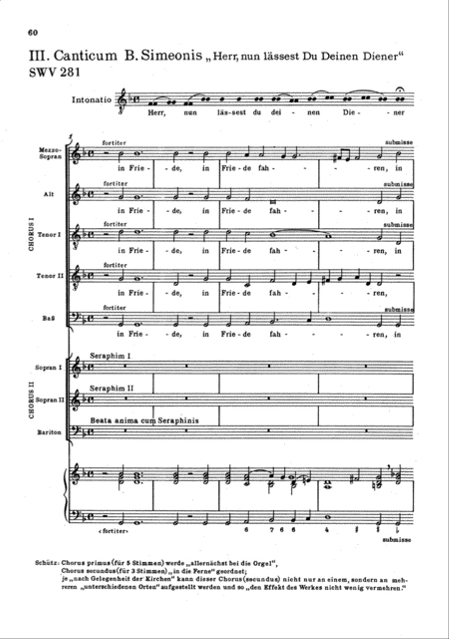 Musikalische Exequien für Solostimmen, Chor und Basso continuo SWV 279-281 Mixed Choir scores gallery preview page 2