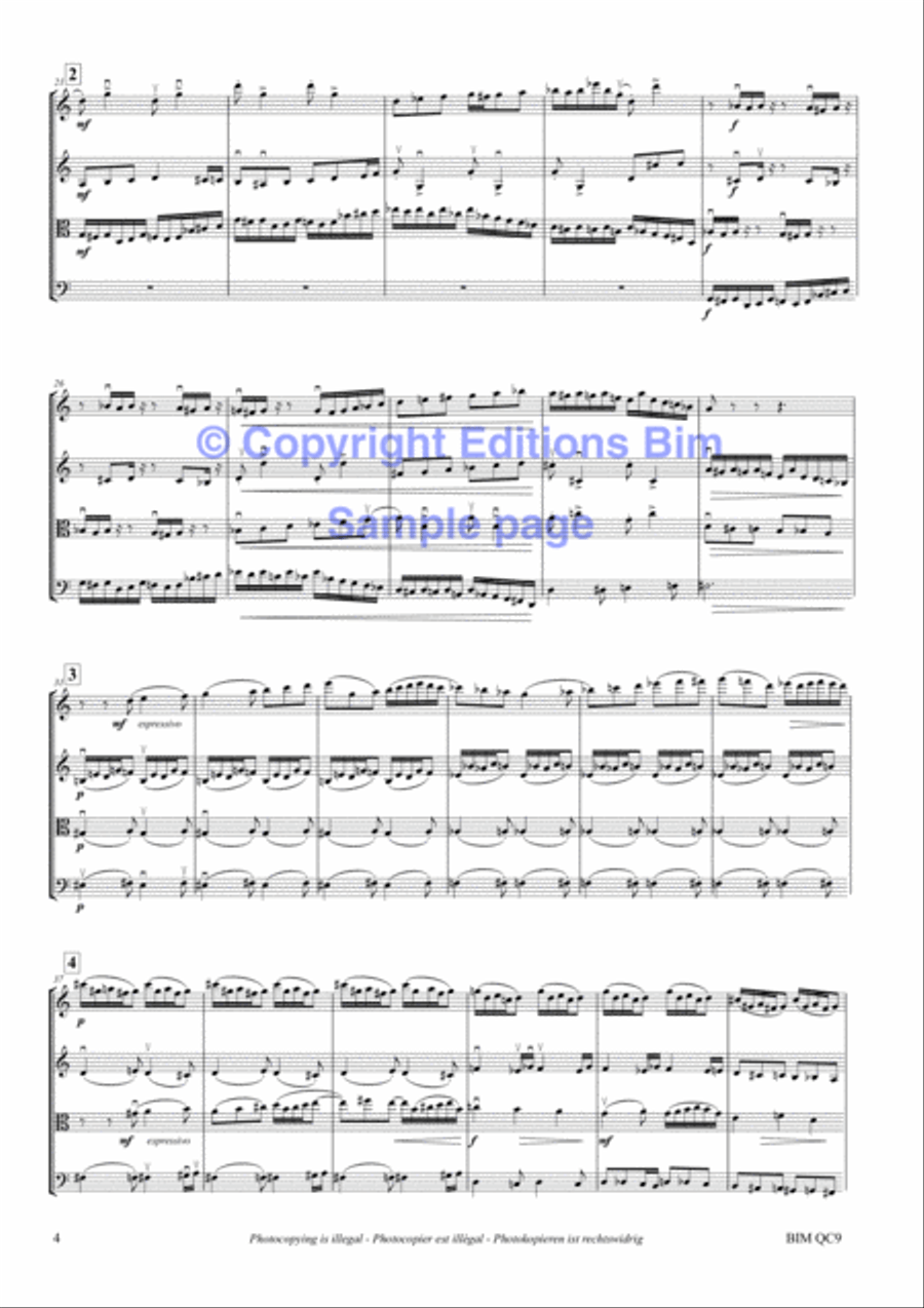 Alligun Alligun String Quartet scores gallery preview page 3