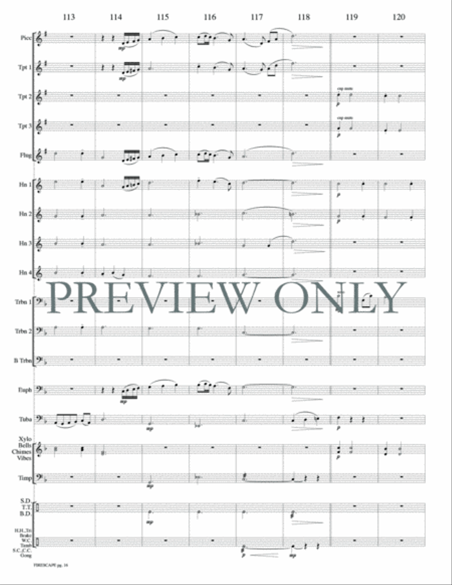 Firescape Firescape Small Ensemble scores gallery preview page 18