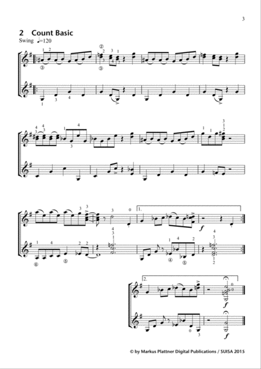 Dynamic Duets for 2 (fingerstyle) Guitars Fingerpicking Guitar scores gallery preview page 5