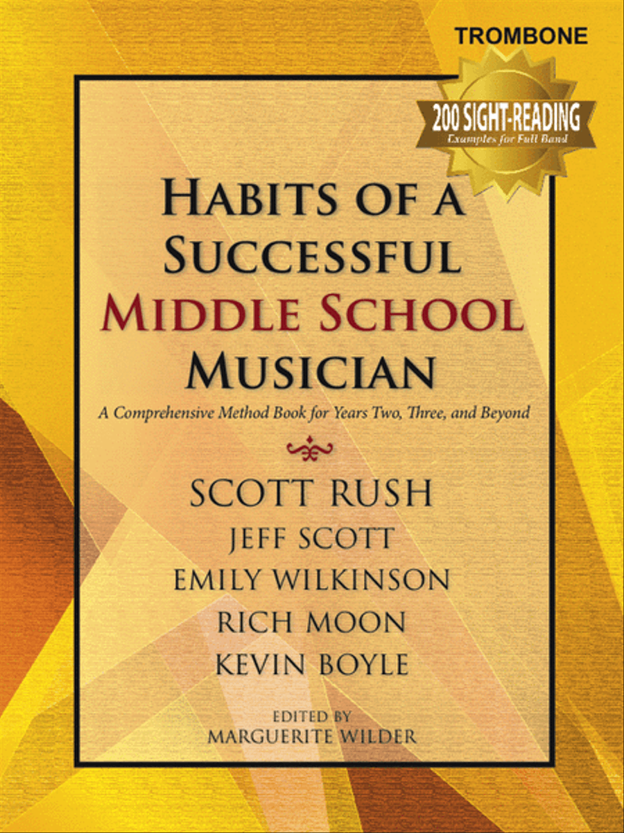 Habits of a Successful Middle School Musician - Trombone Trombone scores gallery preview page 1